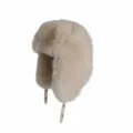 Lussuoso colbacco in ecopelliccia beige con paraorecchie per uno stile invernale Y2K - Albicocca