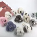 Handmade 8cm genuine mink fur bunny rabbit keychain pendant in multiple soft colors - Custom (Note Quantity for Each Color Code)