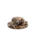 Stilvoller Leoparden-Fischerhut aus Kunstpelz für Damen in der Herbst- und Wintersaison - Brauner Leopardenprint