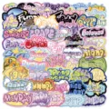 50pcs cartoon graffiti letter stickers waterproof decals for laptop phone case journal deco - 50 Pieces/Pack