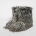 Cozy greyish-brown faux fur snow boots for women in winter Y2K spicy girl style warm shoes - 38 / Silver Fox Gray