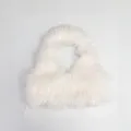 Elegant white faux fur halter neck vest featuring soft imitation curly Tibetan lamb wool texture - One Size / White Pullover