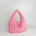 Sac fourre-tout en peluche rose avec texture guimauve douce et design couleur bonbon - Rose