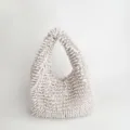 Sac à main en peluche blanc doux avec texture chenille pour un style guimauve mignon - Blanc