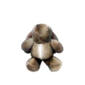 Lapin en peluche mignon marron-gris en fausse fourrure douce avec détail blanc - Floral Marron
