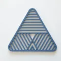 Sottopentola geometrico blu in silicone resistente al calore per pentole cucina - Motivo Triangolo / Blu