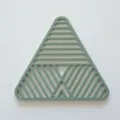 Tappetino in silicone resistente al calore cavo triangolare grigio verde per pentole - Motivo Triangolo / Verde