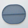 Tappetino refrigerante cavo blu ovale resistente al calore per stoviglie e pentole - Linee Ovali / Blu
