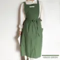 Grembiule professionale in cotone verde erba minimalista per la cucina o la panificazione - Verde erba