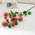 Künstlicher Apfelzweig Simulation rote Frucht Kunstpflanze Heimdekoration Blumenarrang. - 10-Kopf Apfel