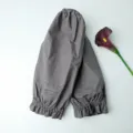 Coprimaniche protettivi moderni in cotone grigio per ufficio con ricamo elegante - Modello lungo / Grigio Carbone