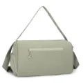 Grande borsa da viaggio verde salvia con tracolla regolabile e pratiche tasche laterali - Verde