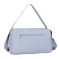 Sac de voyage léger bleu clair de grande capacité avec bandoulière réglable et poignée - Bleu
