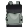 Mochila casual de gran capacidad para hombres gris negro escuela viaje ordenador - Verde