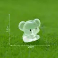 Pequeña figura de elefante de resina luminosa para micropaisaje, decoración de jardín. - Estilo Sentado (1#) / 1# Verde Sentado