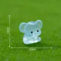 Figurita de elefante azul de resina en miniatura para jardín micro paisaje, 1.6x2.0cm. - 5# Azul Sentado