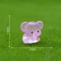Miniatura figura de elefante de resina rosa para decoracion de jardin DIY 1.6x2cm 1pz - 6# Rosa Rojo Sentado