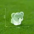 Miniatura figura elefante de resina para jardín paisaje decoración, 1.6x1.7cm verde. - Sentado verde n.º 7