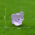 Mini figura de elefante luminoso de resina, linda decoración de jardín micro paisaje. - 9# Púrpura de Pie