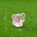 Miniatura elefante de resina luminosa estatuilla bonita DIY micro paisaje jardin 1.6cm - 10# Rojo de Pie