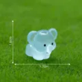 Miniatura figura de elefante de resina luminosa para micropaisaje decoracion de jardin. - 11# Azul de Pie