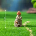 Miniature resin castle ornament fairy garden micro landscape DIY decoration 3.3cm - 1# Orange Roof High Castle