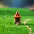 Miniature resin castle house micro landscape DIY decoration accessory small table ornament - 2# Orange Roof Short Castle
