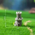 Mini resin castle figurine micro landscape DIY decorative accessory for fairy garden decor. - 5# Watchtower Castle