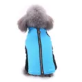 Warm fleece dog vest with back zipper design, ideal winter jacket for small and medium dogs. - S / Lake Blue