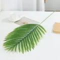 Décoration de feuille de palmier artificielle branche de plante tropicale maison - Feuille de Palmier Éventail à Longue Tige / Vert clair