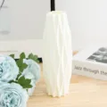 Minimalist creative plastic vase Nordic style home desktop decor artificial flower holder - Diamond Vase White