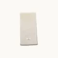 Women minimalist 100% wool winter scarf beige solid color warm neckerchief accessory - Apricot