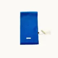 Blue winter wool scarf for women, cozy warm knitted solid color neck warmer daily wear. - Klein Blue