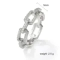 Maat 6 / Opengewerkte Kettingstijl (RL1038) / Platina
