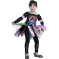 Παιδική πολύχρωμη στολή σκελετού για Halloween πάρτι cosplay σετ τρομακτικά κόκαλα - M / Σετ / Πολύχρωμο για παιδιά