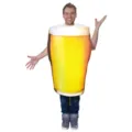 Lustiges Bierglas Kostüm für Herren Halloween Party Cosplay Verkleidung Aufführung Bekleidung - Einheitsgröße / Gelb