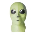 Green Alien Latex Mask Halloween Scary Costume Full Headgear Sci-Fi Party Prop - Green