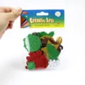 Detailed close-up shot of Christmas glitter foam sticker packaging showing festive shapes inside. - 33 Pieces/Pack / Multicolor