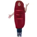 Déguisement de saucisse rouge corps entier costume rigolo pour fête Halloween et carnaval - Taille unique / Rouge Foncé