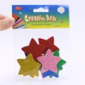 Glitter foam star stickers with adhesive back, colorful DIY craft stickers for kids. - Multicolor Star
