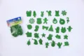 Christmas EVA foam stickers glitter green holiday snowflake tree crafts DIY decoration - Green