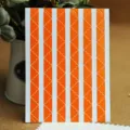 Orange white vintage photo corner stickers for scrapbook album DIY decoration crafting. - 78 Pieces per Sheet / Orange