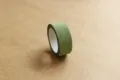 Green glitter washi tape for DIY journals and crafts, decorative masking tape variant. - Grass Green