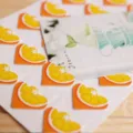Adhésifs mignons de coins de photo d'orange papier autocollants DIY pour cadre photo album 24pcs - Ambre