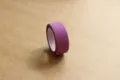 Purple glitter washi tape variant, sparkling adhesive decorative masking tape for DIY crafts. - Rose Red