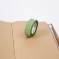 Green glitter washi tape, decorative adhesive masking tape for DIY journaling and crafts. - Grass Green