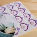 Autocollants coins photo en papier 24pcs DIY scrapbooking faits main fruits violets mignons - Mangoustan