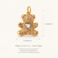 Pendentif Ours Jaune (Strass)