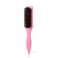 Pink hair brush styling tool with dark bristles for smooth hair care and daily grooming use. - Pink