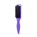 Men beard brush styling comb purple handle black bristles hair grooming tool daily care - Purple